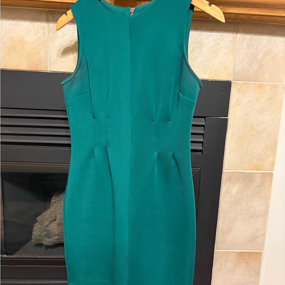 Elegant Teal Sleeveless Dress just in time for that Christmas party